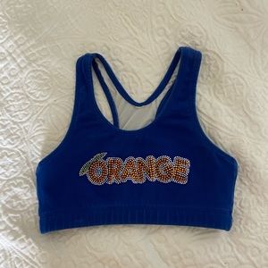 orange sports bra